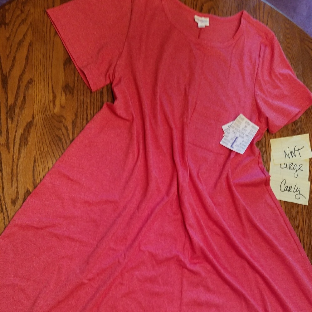 Lularoe Carly heathered red NWT